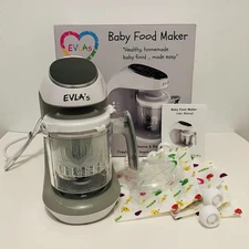ELVA'S Baby Food Maker Cooker Food Processor Blender Steams Blends New Open Box