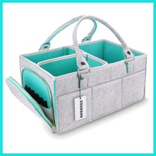 Baby Diaper Caddy Organizer for Boy or Girl Large Nursery Storage Bin Basket ...