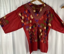 Red Traditional Handmade Embroidery M Fabulous Colors Folk Wear