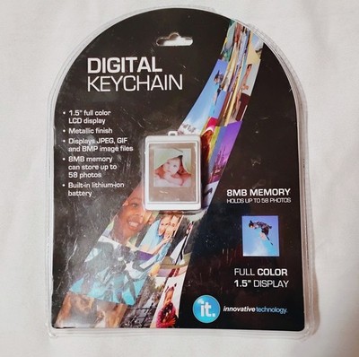 Innovative Technology Digital Photo Frame Keychain 1.5 LCD  ITKC-100SLV NIB