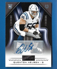 2018 Panini Playbook Quenton Nelson AUTO Rookie Signatures Autograph, Colts #138