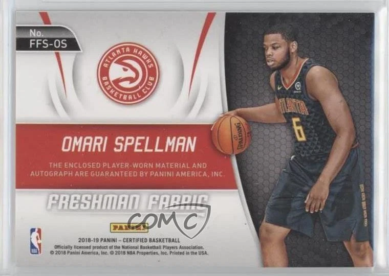 2018-19 Certified Freshman Fabric Signatures /149 Omari Spellman Rookie Auto RC - Image 2 of 2