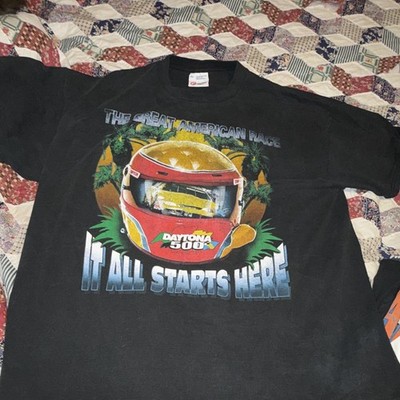 Competitors View Daytona 500 NASCAR 1999 Schedule Shirt, Black 2XL