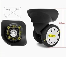 2pcs Luggage Wheel Replacement for Samsonite american trolley wheel F-06 HL008