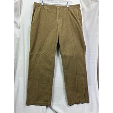 IZOD Tailgate Corduroy Flat Front Pants Khaki Men's 38W 30L NWT