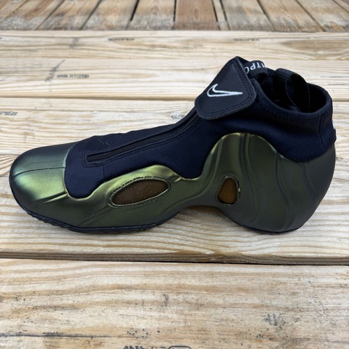 Nike Air Flightposite NBY Metallic Green Gold 2024 Men’s Size 9 FV5582-700 - Picture 5 of 9