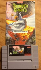 SNES THUNDER SPIRITS Game Super Nintendo Shmup Shooter Rare W/ Manual