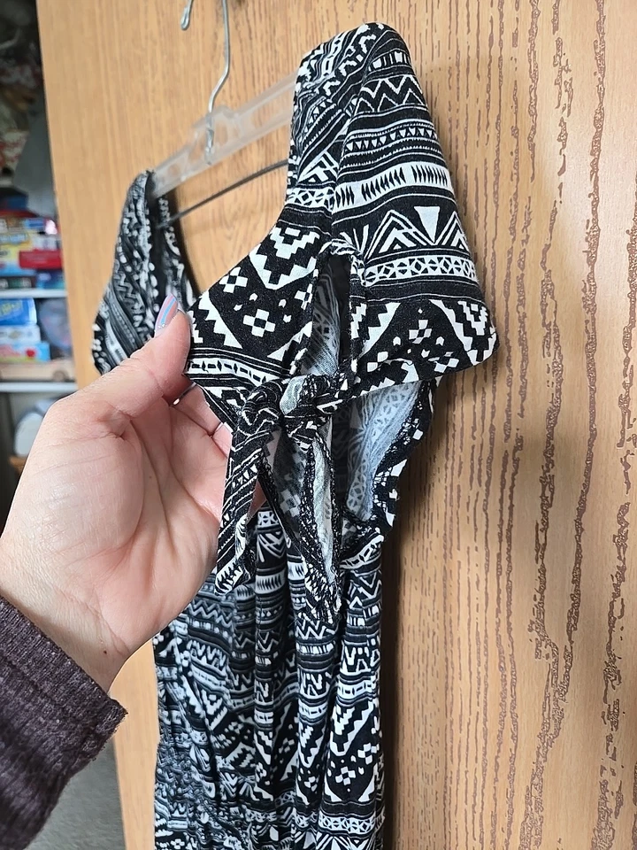 Черно-белый ковбойский комбинезон платье размер большой короткий - Изображение 2 из 4