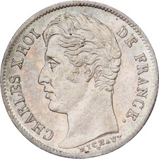[#1509703] France, Charles X, 1/2 Franc, 1830, Paris, Silver, MS(60-62)