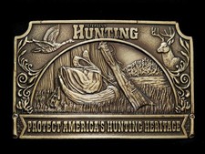 ND15109 NOS VINTAGE 1976 PETERSON'S HUNTING MAGAZINE BELT BUCKLE