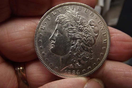 1884-O Morgan Silver Dollar  BU and Original NEWPX NR Auction!!!