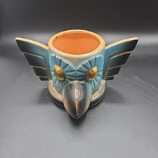 Vintage Native American Thunderbird Pottery Glazed Planter Mug