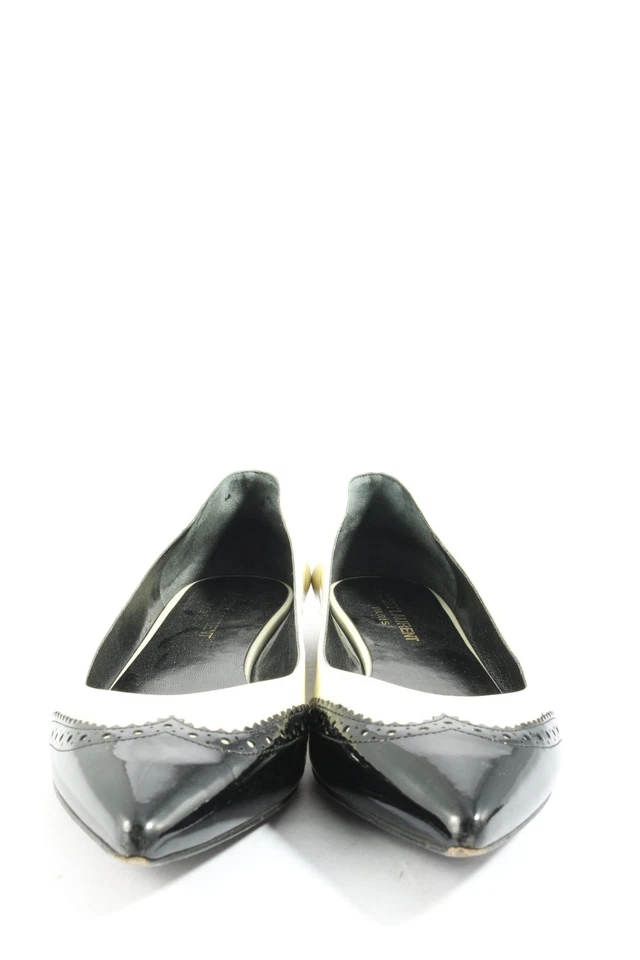 SAINT LAURENT Bailarinas plegables Mujeres Bailarinas Talla EU 37.5 blanco-negro - Imagen 2 de 4