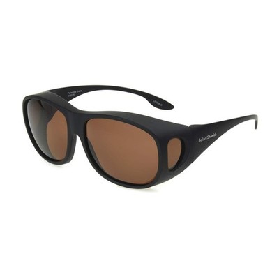 Dioptics unisex adult Solar Shield Elm Sunglasses Fits 54 mm, Black/Amber