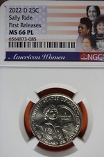 2022 D NGC 25C FIRST RELEASES MS66 PL SALLY RIDE QUARTER #B43029
