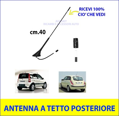 Antenna Auto Universale Da 9 Pollici In Gomma - Antirumore, Con Viti Per Fissaggio, Compatibile Con Modelli Come Clio 3 E Panda - Foto 3