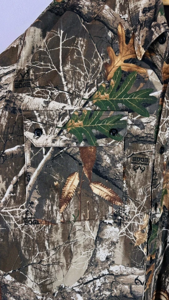 Magellan Hunt Hill Country Twill Long Sleeve Button Shirt Real Tree Edge Camo 3X - Image 4 of 4
