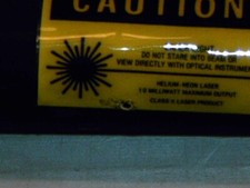 QTY 01 LASER TYPE 480 ASSY RATED 1 KV DC. HE-NE LASER 10 mw, PWSP & SPIN MIRROR
