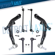 Lower Control Arms Outer Tie rods Sway Bars Kit for 2005 2006 2007 Nissan Murano