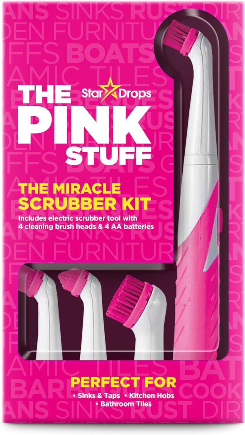 - the Pink Stuff - the Miracle Scrubber Kit - 4 Cleaning Brush Heads