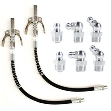 2Pack Quick Release Lock Grease Gun Coupler High-Pressure Oil Injection Nozzles