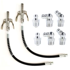 2Packs Grease Gun Coupler High-Pressure Quick Release Lock Oil Injection Nozzles