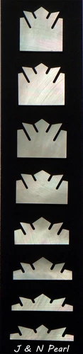 Mother of Pearl Fingerboard Crown Inlay Set for Gibson SJ200 Style guitars, 8pcs