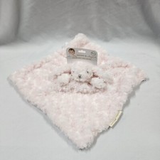 Pink BLANKETS  BEYOND Nunu BUNNY Rosette SWIRL Lovey SECURITY BLANKET Fleece