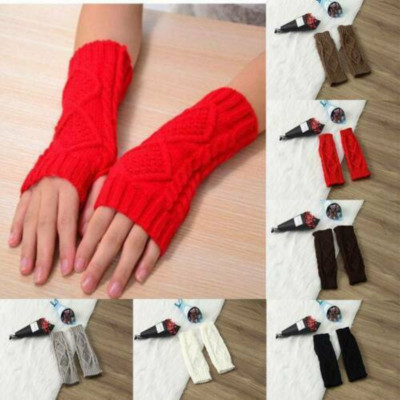 Gloves Mittens Knitted Half Wrist Finger/Fingerl