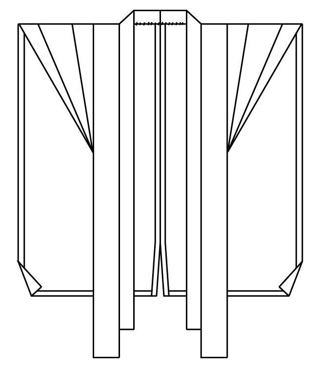 Japanese Samurai Folkwear #151 Hakama & Kataginu Sewing Pattern