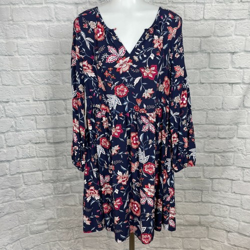 Small Babydoll Dress Floral Blue Pink 
