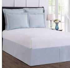Wrap-Around Wonderskirt Bed Skirt Twin 15" drop in Light Blue