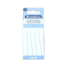 Beadalon 2.5in Extra Fine Collapsible Eye Beading Needles 4 Needles
