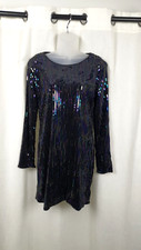 H&M Short Black Sequin Dress size 20 UK CR056 CC 06