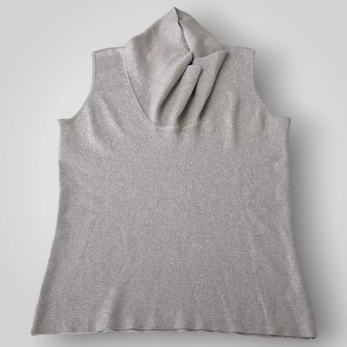 Silver 2025 sleeveless turtleneck