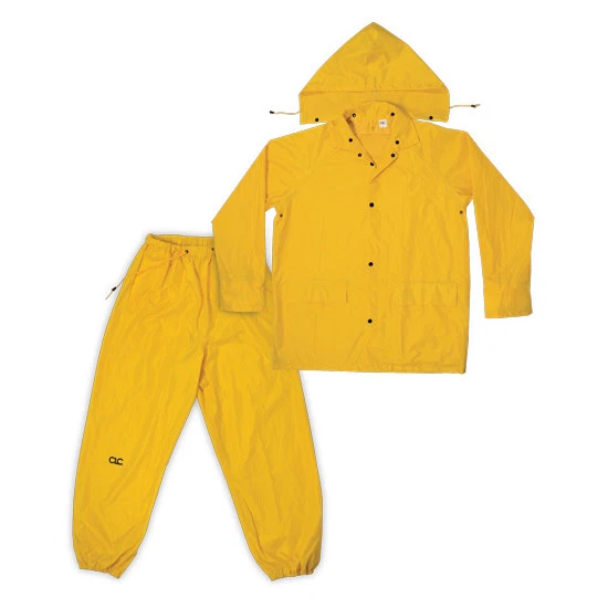 CLC Custom Leathercraft Rain Wear R102M Yellow Polyester 3-Piece Rain Suit Med