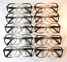 Vintage 10 Pc. Lot ELITE OPT Tommy Grey  Brn. Grad 54/20 Eyeglass Frame NOS N7