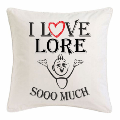 I Love Lore KISSENBEZUG 40X40cm Ich Liebe Lore Weiss 105166