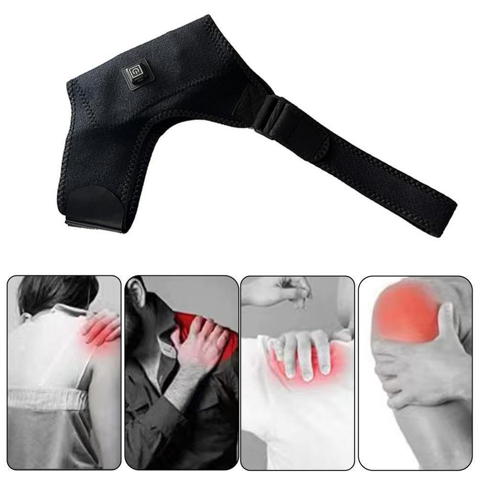 Electric Heated Shoulder Brace Heating Pad Therapy Heat 2023 Relief