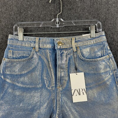 Zara High Rise Jeans Shorts Women