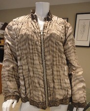 Brand New Chico's Mixed Animal Minka RV Patten Neuatral Jacket.Size:4 XL-20