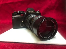  Konica AutoReflex TC 35mm camera with Vivitar 70-150mm 3.8 lens 