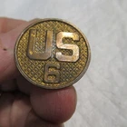 VINTAGE WW1 ERA US MILITARY TUNIC COLLAR PIN 6TH REGIMENT