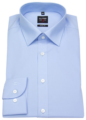 OLYMP Herren Stretchhemd Level Five Body Fit hellblau langer Arm 69cm 6090 69 10
