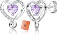 Ohrringe Silber 925 Herz Ohrstecker Zirkonia Schmuck Damen Geschenk