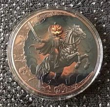 2025 5 oz. AVDP Fine Copper “HEADLESS HORSEMAN” in CAPSULE Halloween 2025