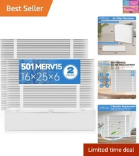 MERV 15 Air Filter 2-Pack, 16x25x6 for Aprilaire 5000 Compatibility