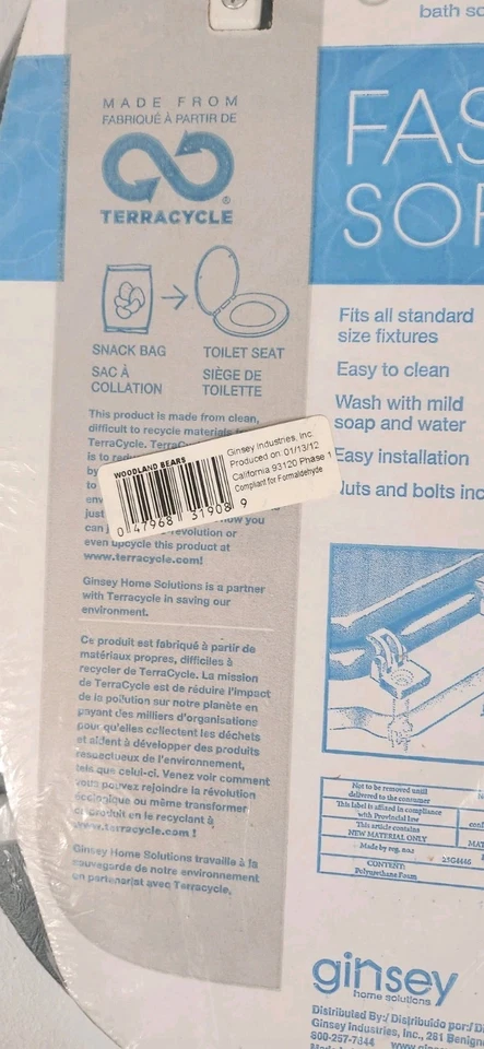 Nuevo asiento de inodoro suave sellado Ginsey, osos en madera forestal Foto 4 de 4