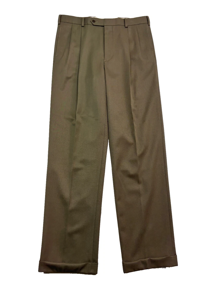 slim fit dress slacks Shop Steven Land Blue 100% Wool Pants main image 1
