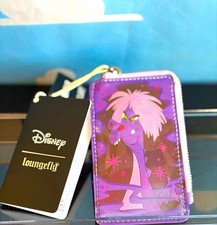 NEW Loungefly Disney Madam Mim Small Zip-Around Card Holder Wallet Purple/Pink